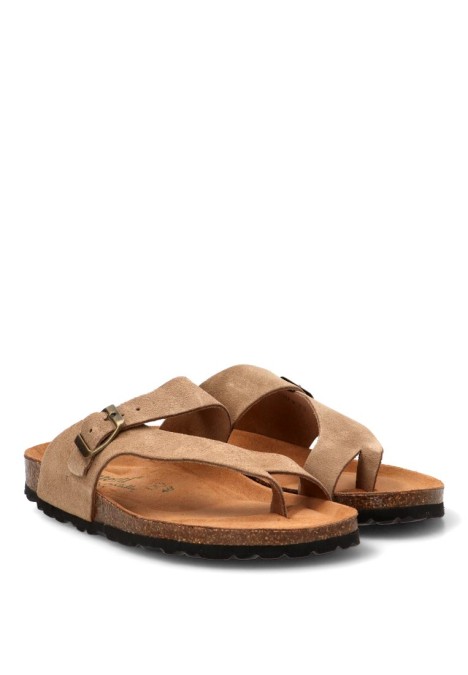 Sandalia taupe de hombre AUTENTI 4248