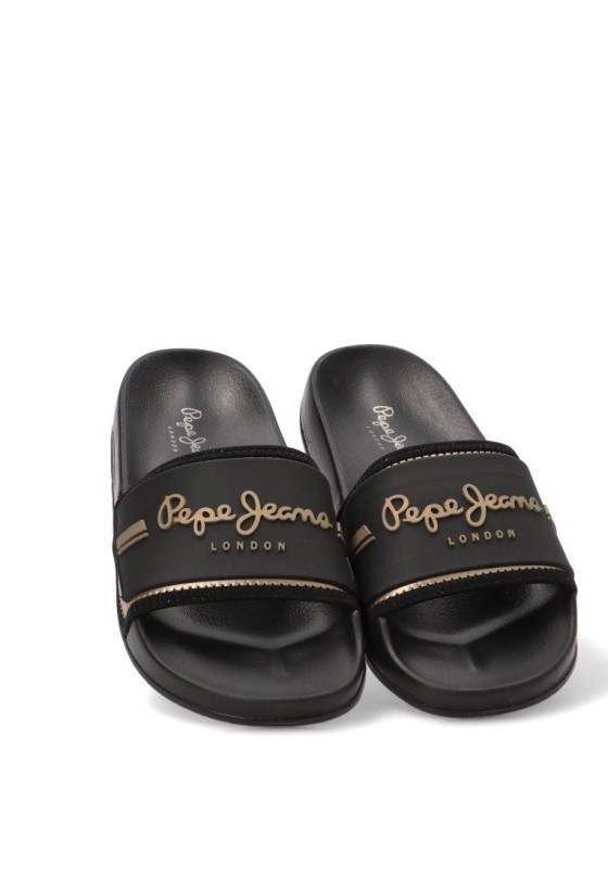 Chanclas de playa negras para mujer PEPE JEANS PLS700003