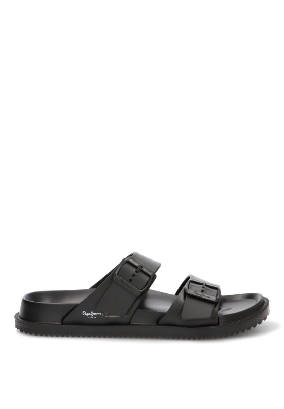 Chanclas de playa negras con hebilla para hombre PEPE JEANS PMS700011
