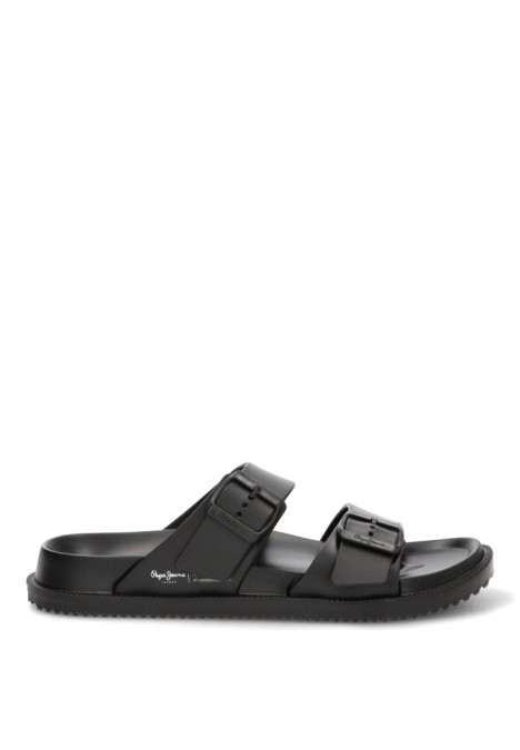 Chanclas de playa negras con hebilla para hombre PEPE JEANS PMS700011