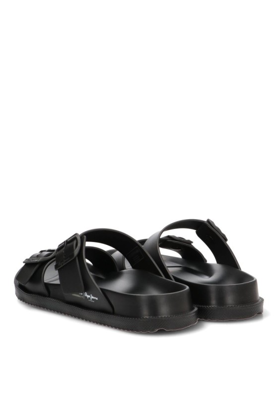 Chanclas de playa negras con hebilla para hombre PEPE JEANS PMS700011