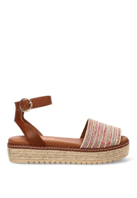 Sandalia plataforma multicolor de mujer MUSTANG 59617