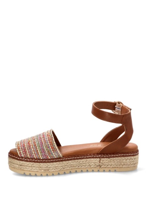Sandalia plataforma multicolor de mujer MUSTANG 59617