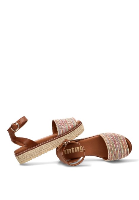Sandalia plataforma multicolor de mujer MUSTANG 59617