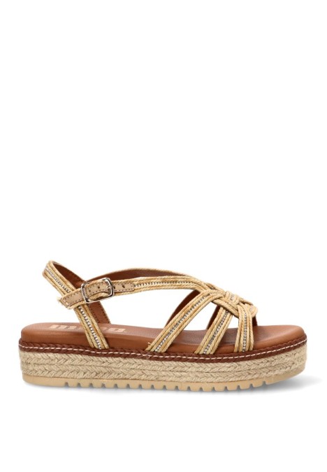 Sandalia plataforma natural de mujer MUSTANG 51261