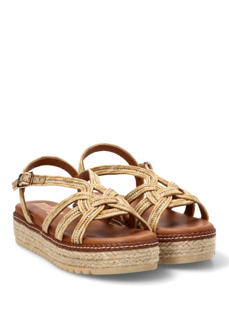 Sandalia plataforma natural de mujer MUSTANG 51261
