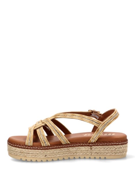 Sandalia plataforma natural de mujer MUSTANG 51261