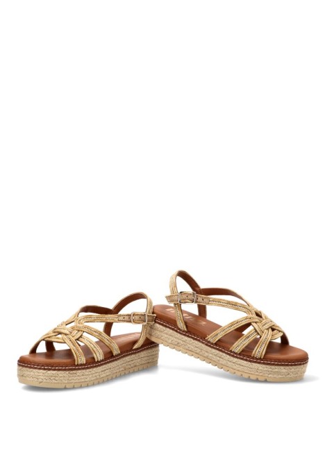Sandalia plataforma natural de mujer MUSTANG 51261