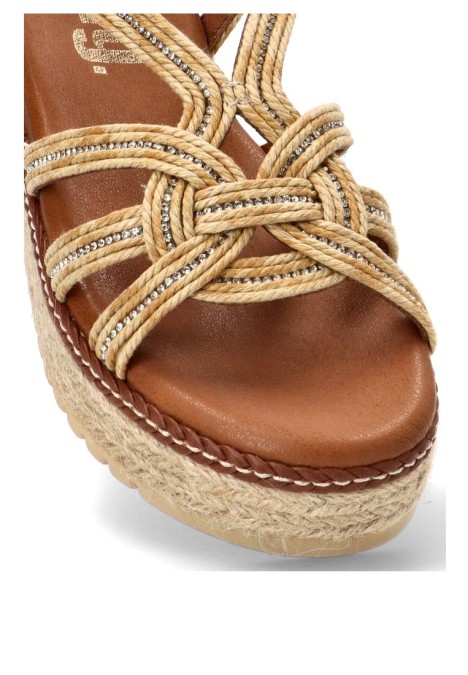 Sandalia plataforma natural de mujer MUSTANG 51261