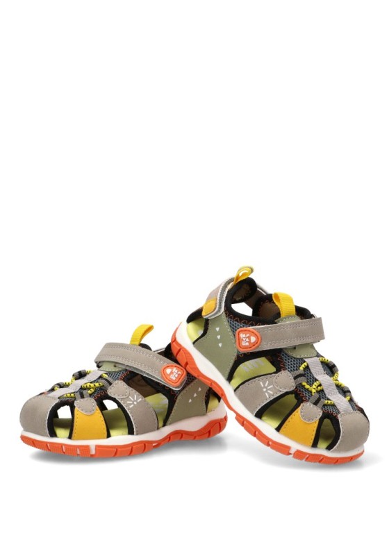 Sandalia con suela plana de niño GARVALIN 262715 gris sintético