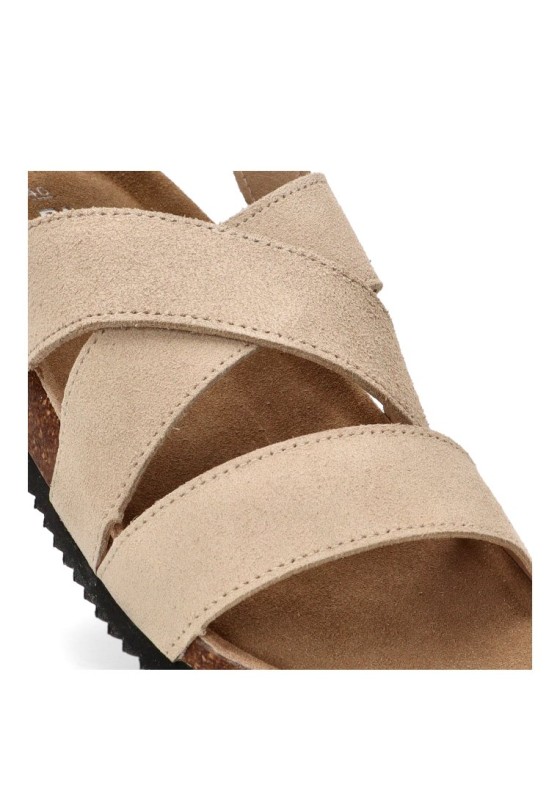 Sandalia de piel beige para hombre ETIKA 41029