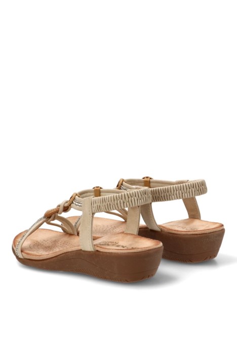 Sandalia beige de mujer AMARPIES ABZ30226