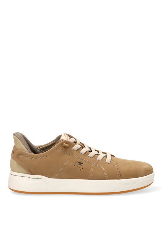 Deportivo con empeine en piel camel de hombre FLUCHOS F2378