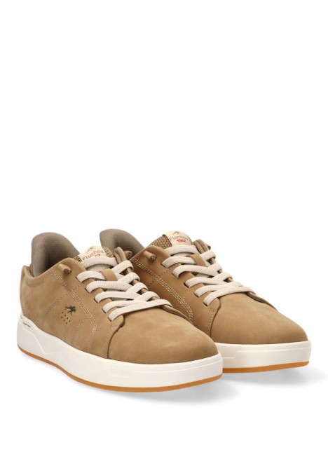 Deportivo con empeine en piel camel de hombre FLUCHOS F2378
