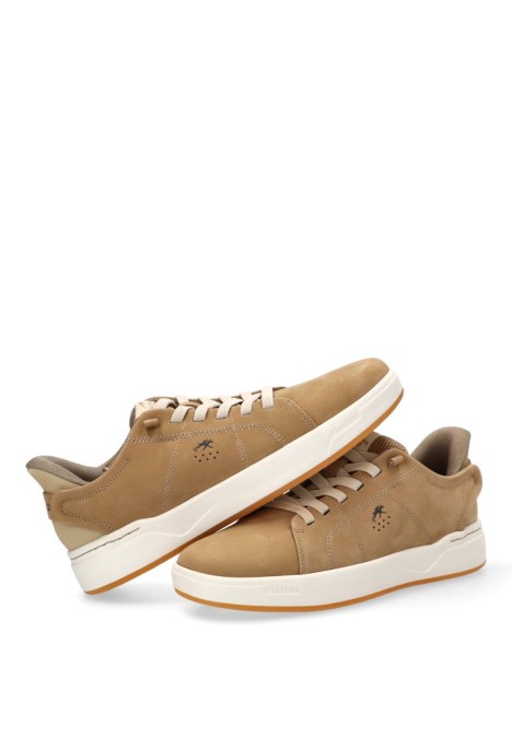 Deportivo con empeine en piel camel de hombre FLUCHOS F2378