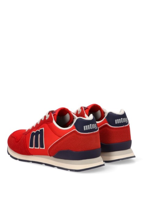 Deportivo rojo sintético con suela plana para hombre MUSTANG 84467