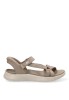 Sandalia taupe con suela plana para mujer SKECHERS 141481