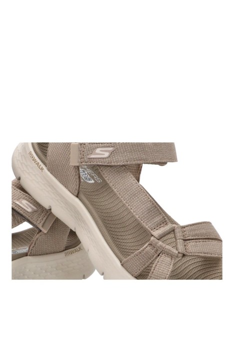 Sandalia taupe con suela plana para mujer SKECHERS 141481