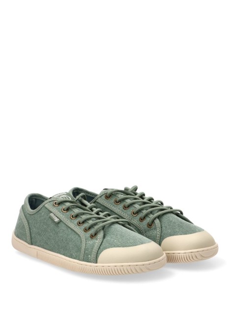 Deportivo de mujer MUSTANG 60944 verde textil  suela plana