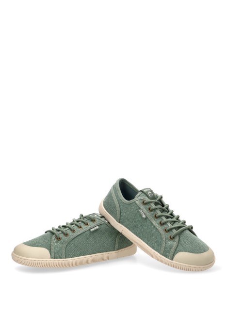 Deportivo de mujer MUSTANG 60944 verde textil  suela plana