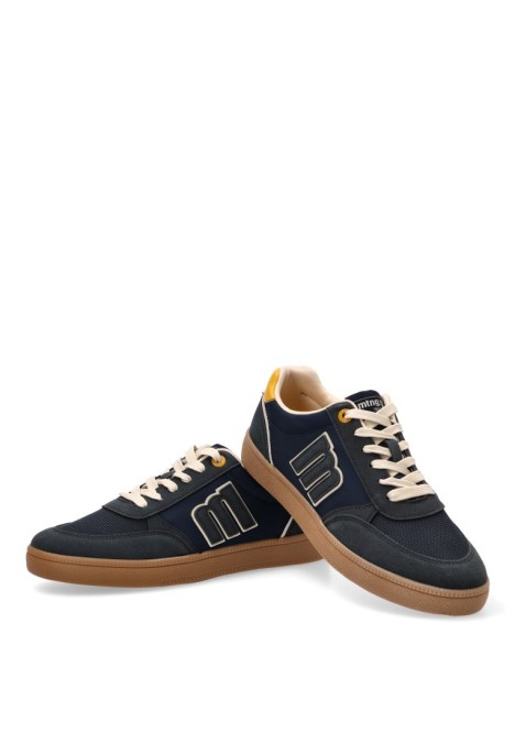 Deportivo sintético marino con suela plana para hombre MUSTANG 84826