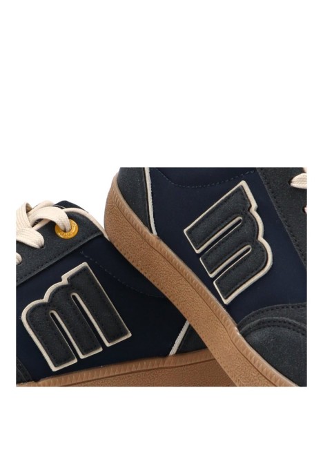 Deportivo sintético marino con suela plana para hombre MUSTANG 84826