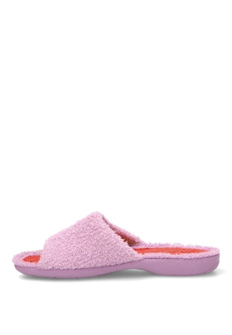 Zapatillas de casa lila con punta abierta 4905 para mujer VULCA-BICHA