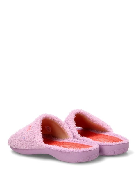 Zapatillas de casa lila con punta abierta 4905 para mujer VULCA-BICHA
