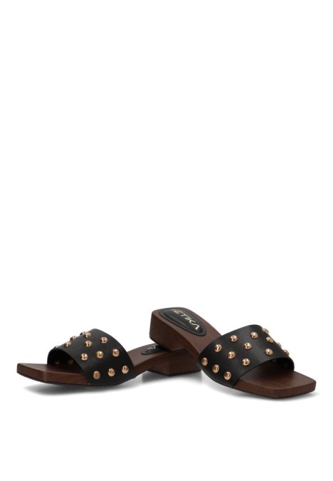 Sandalia negra de mujer ETIKA 30031
