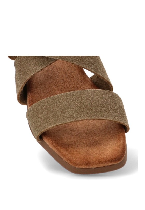Sandalia con tacón medio de mujer ETIKA 30033 en taupe