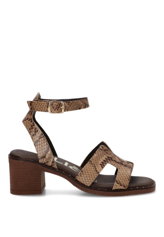 Sandalia animal print con tacón medio de mujer YULIA 556