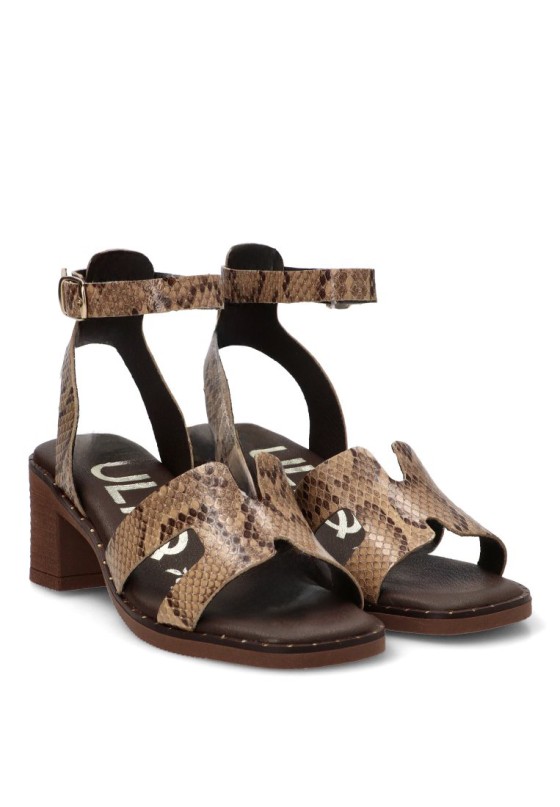 Sandalia animal print con tacón medio de mujer YULIA 556
