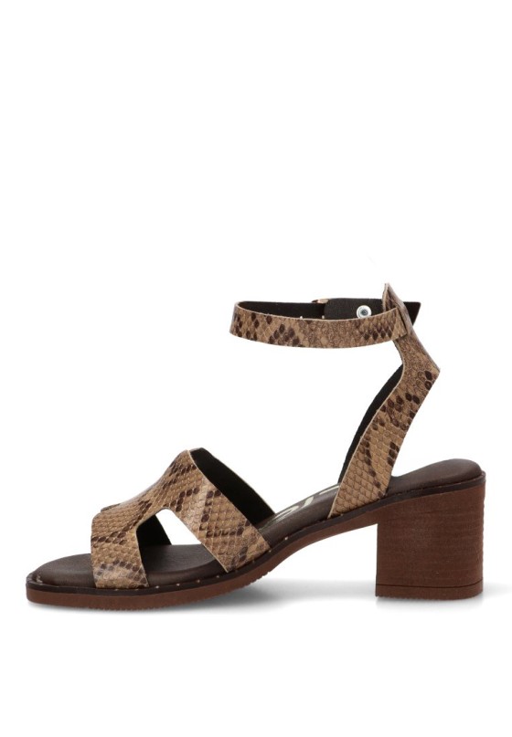 Sandalia animal print con tacón medio de mujer YULIA 556