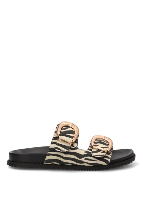 Sandalia animal print de mujer MUSTANG 55493
