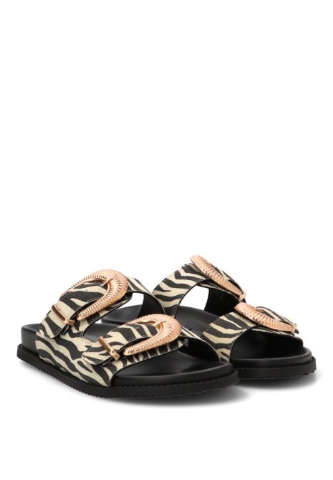Sandalia animal print de mujer MUSTANG 55493