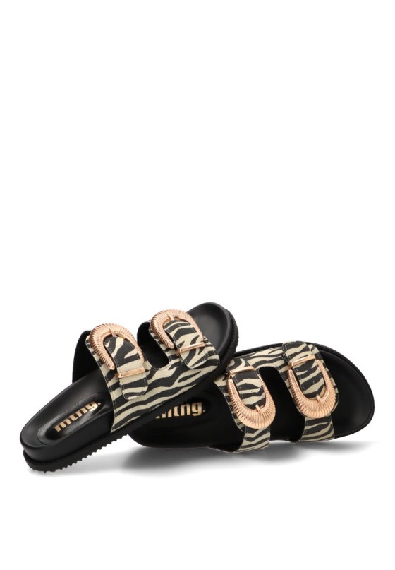 Sandalia animal print de mujer MUSTANG 55493