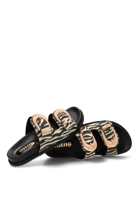 Sandalia animal print de mujer MUSTANG 55493