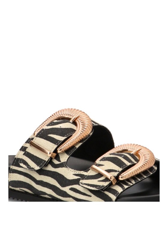 Sandalia animal print de mujer MUSTANG 55493