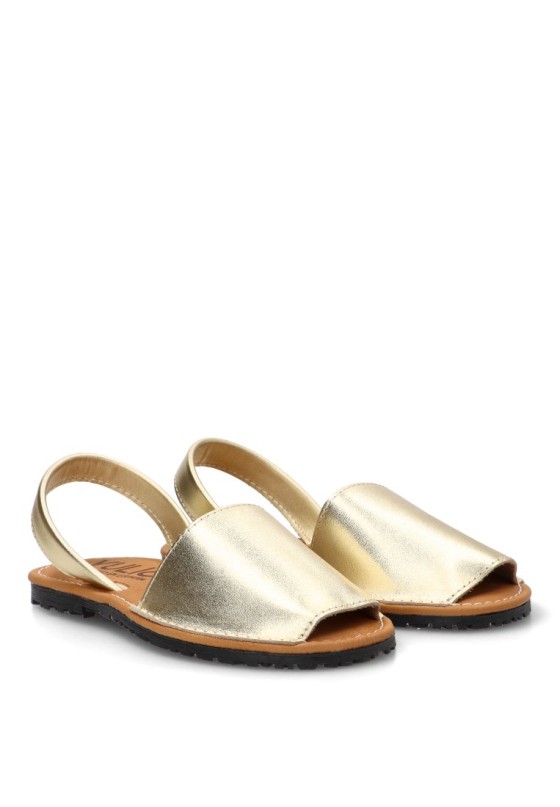 Sandalia 550 con laminado platino en piel de mujer PISTACHO ME