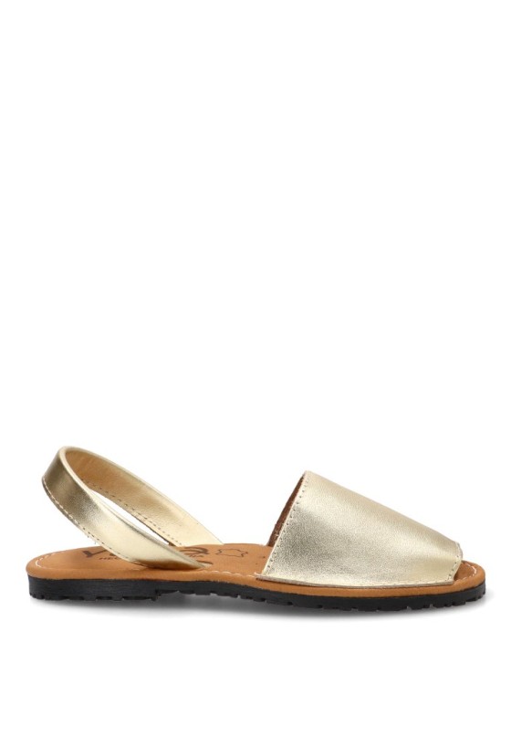 Sandalia 550 con laminado platino en piel de mujer PISTACHO ME
