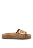 Sandalia JERBA-114 de mujer YOKONO en piel beige con suela plana