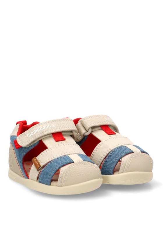Sandalia beige de niño BIOMECANICS 262199