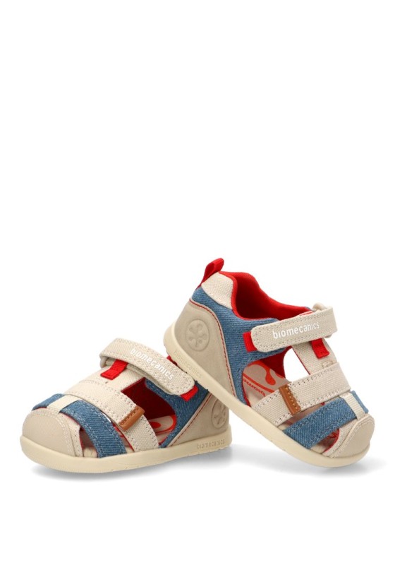 Sandalia beige de niño BIOMECANICS 262199
