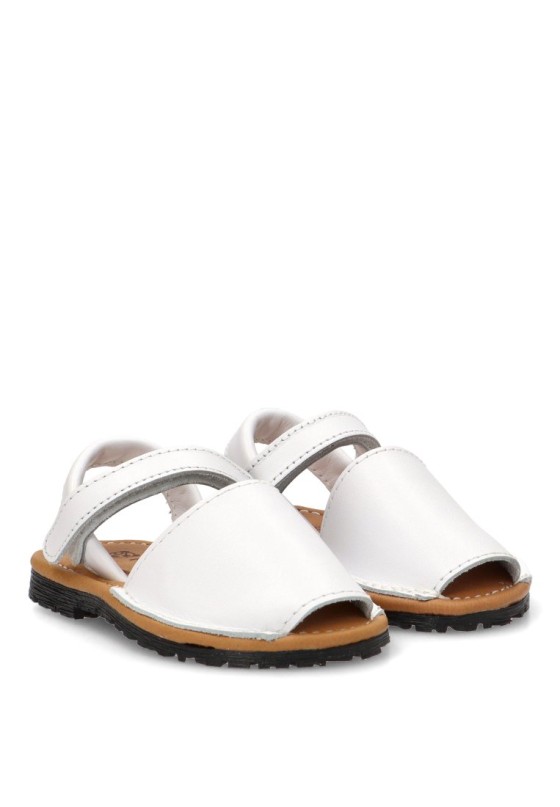 Sandalia blanca de niño PISTACHO ME 551