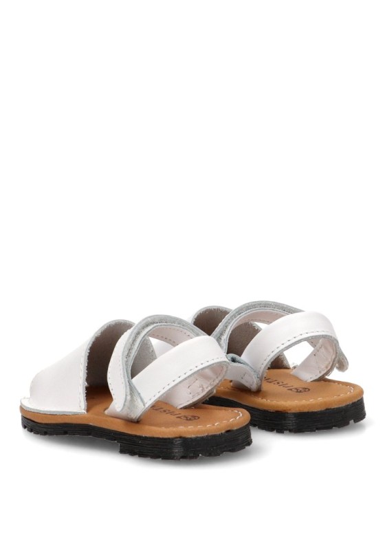 Sandalia blanca de niño PISTACHO ME 551