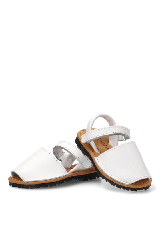 Sandalia blanca de niño PISTACHO ME 551