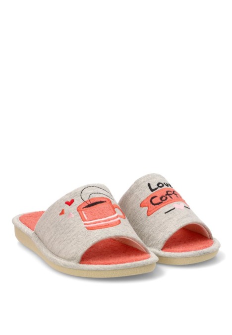 Zapatillas de casa con suela plana de mujer GARZON P429