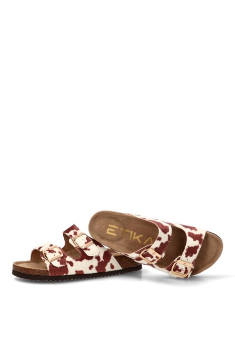 Sandalia animal print de mujer ETIKA 10015