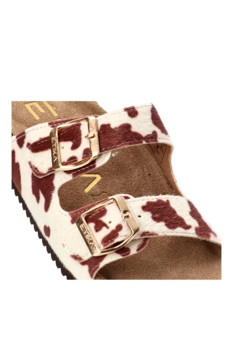 Sandalia animal print de mujer ETIKA 10015