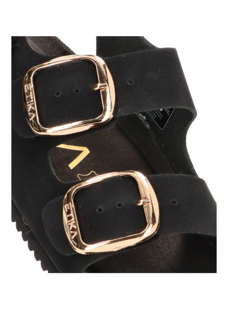 Sandalia negra de mujer ETIKA 10095